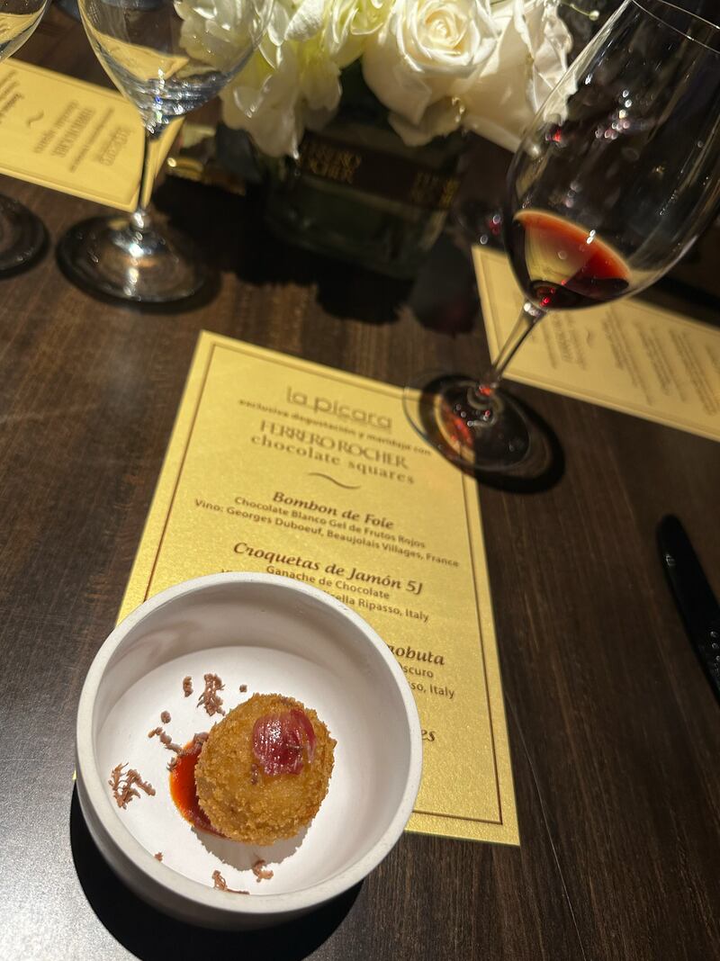 La Pícara desafía el paladar en una cena de maridaje con Ferrero Rocher