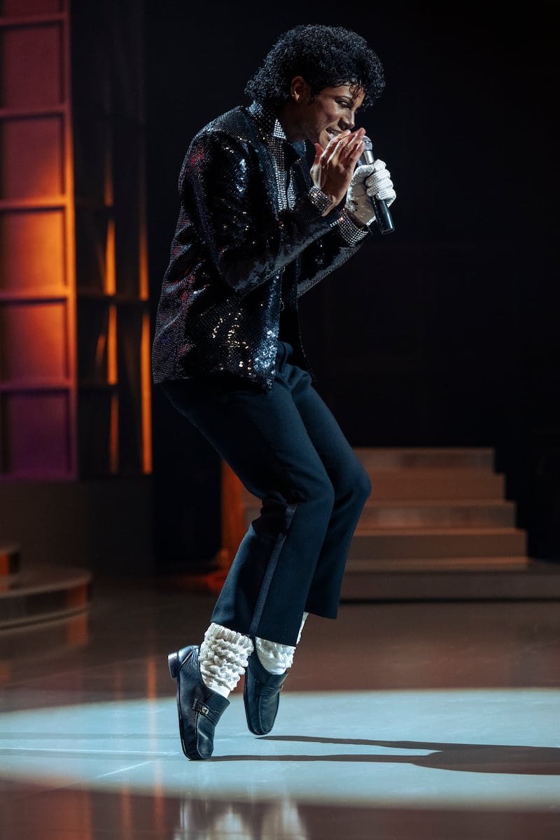 Jaafar Jackson as Michael Jackson in Michael. Photo Credit: Glen Wilson