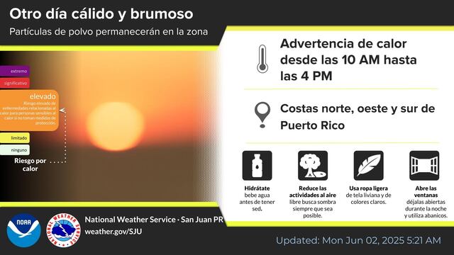 Pronostican calor y cielos brumosos para este lunes