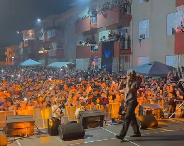 Myke Towers, Ozuna y Jhay Cortez realizan presentación en residencial de Bayamón
