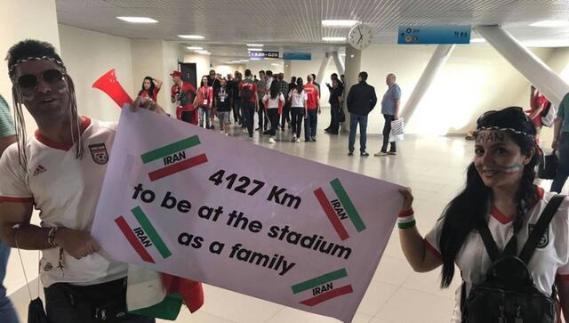 Iraní se llevó a su esposa hasta Rusia para mostrarle cómo es el fútbol