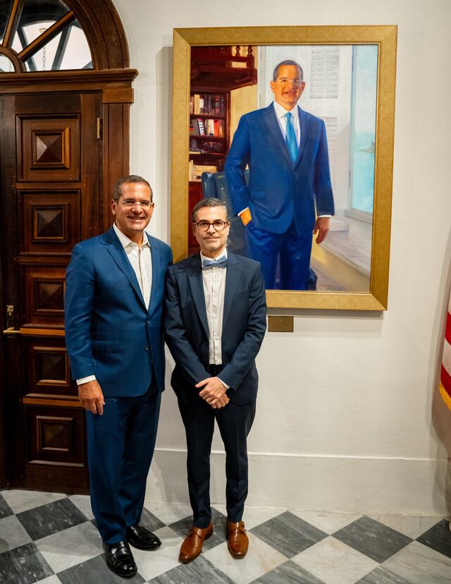 Develan retrato al óleo de Pedro Pierluisi en La Fortaleza