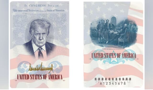 EE. UU. emitirá pasaportes con la imagen de Trump