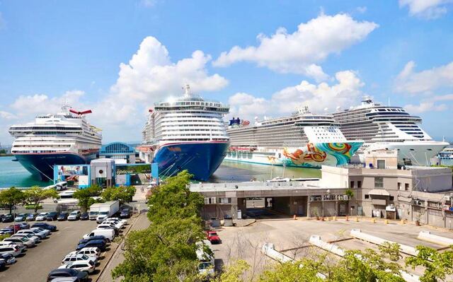 Más de 17,000 pasajeros visitan la Capital con la llegada de cuatro cruceros al puerto de San Juan