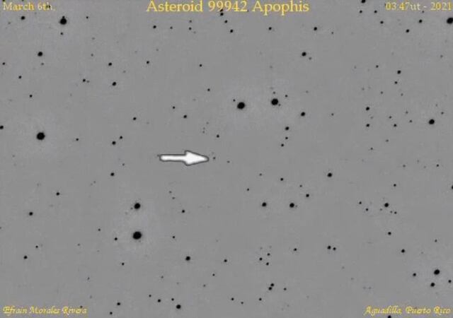 Logran captar en imagen a asteroide Apophis que volverá a pasar en el 2029