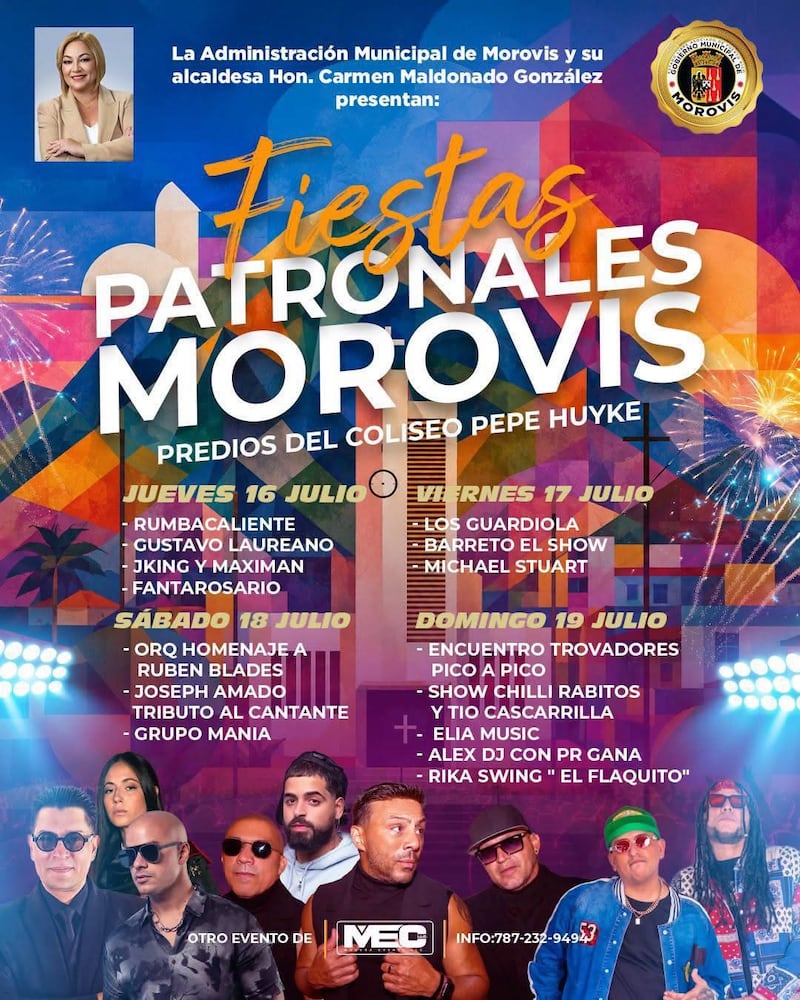 Morovis presenta itinerario de las fiestas patronales 2026. Suministrada.