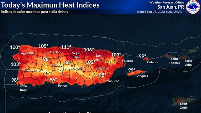 Emiten otra advertencia de calor para varios pueblos de la isla