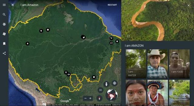 Google muestra el Amazonas desde Google Earth