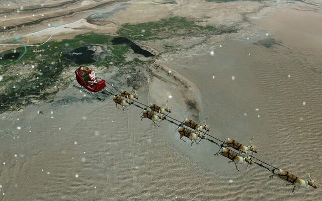 Así puedes rastrear en vivo el paso de Santa Claus por el mundo