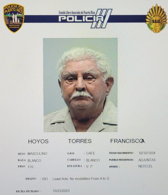 Octogenario enfrenta cargos por actos lascivos en Utuado