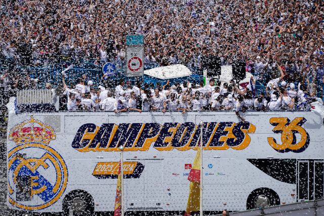 Real Madrid celebra su 36to título de la Liga de España