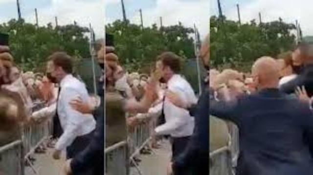 (Video) La cachetada que un ciudadano le dio al presidente francés, Emmanuel Macron