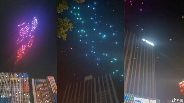 Lluvia de drones: El show aéreo que terminó en caos en China