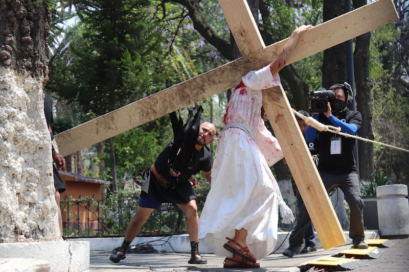 Viacrucis en Iztapalapa.