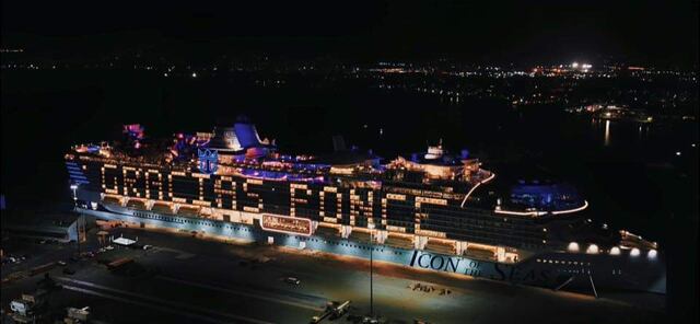 Así luce el crucero más grande del mundo a solo horas de su partida