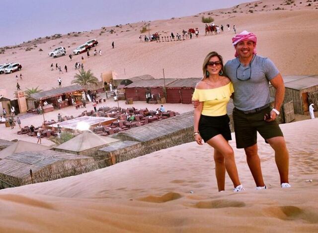Zugey Lamela y Walter Soto León de luna de miel en Dubai