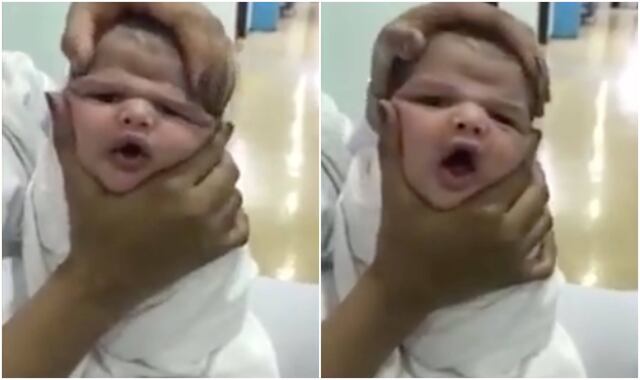 Repudio por video en que enfermera aplasta la cara de un bebé mientras otras colegas se ríen