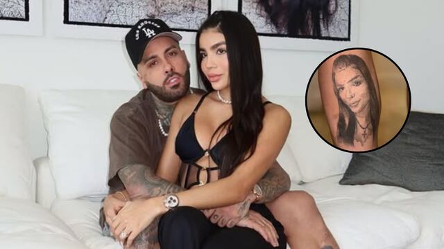 Nicky Jam recibió críticas por tatuarse el rostro de su esposa en una pierna