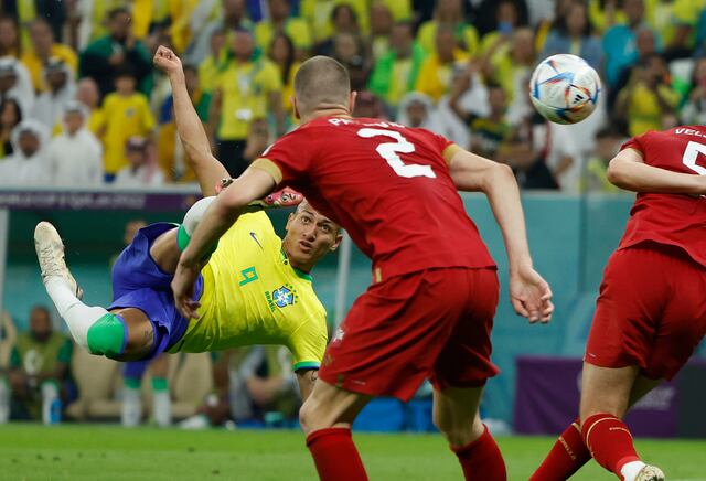 Dos goles de Richarlison dan victoria a Brasil ante Serbia