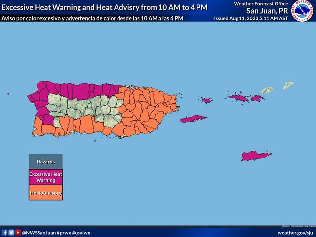 Emiten advertencia de calor excesivo para este viernes