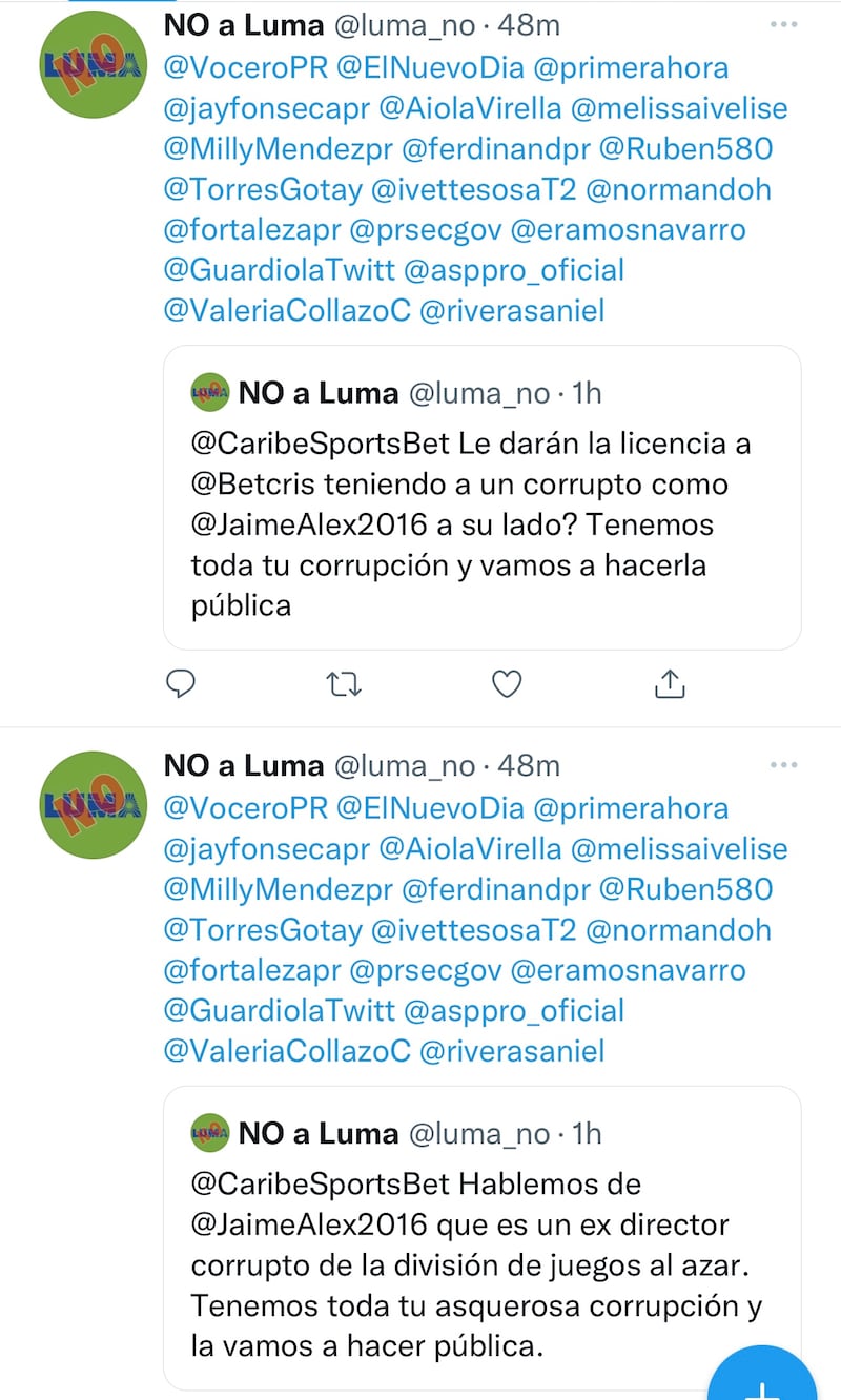 Publicaciones anónimas en redes sociales con señalamientos y advertencias.