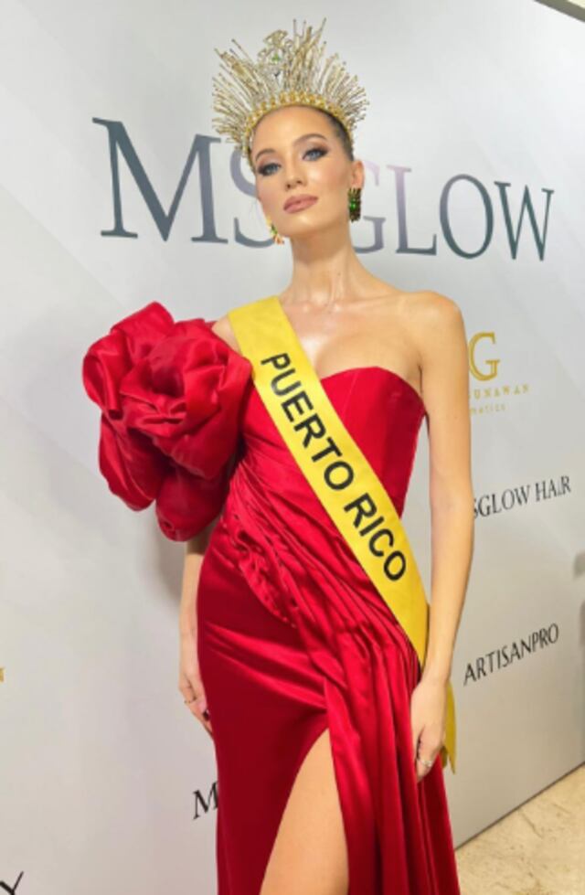 Así se vio Oxana Rivera en la conferencia de prensa de Miss Grand International 2022