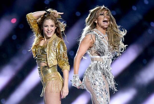 Espectaculares imágenes de Shakira y JLo en el Super Bowl