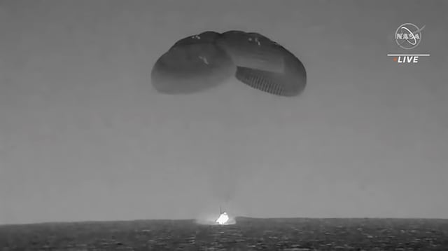 Cuatro astronautas regresan a la Tierra en cápsula de SpaceX