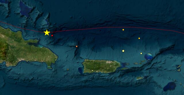 Reportan temblor de magnitud 5.3 en la Trinchera de Puerto Rico