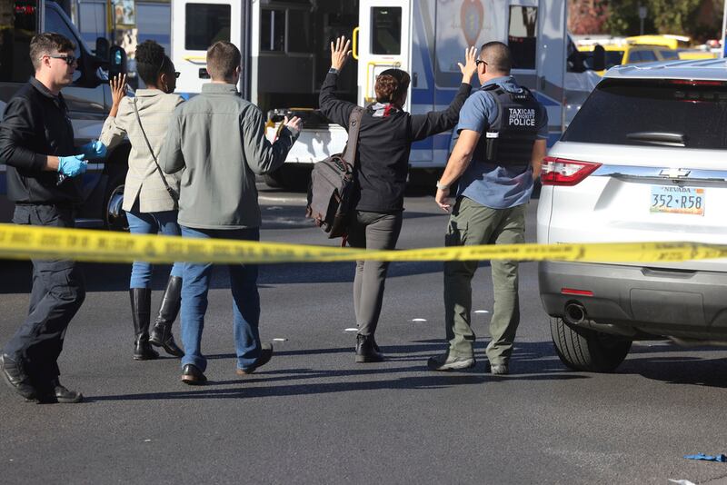 Escena de la matanza en la Universidad de Nevada en Las Vegas.