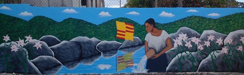 Mural realizado por Héctor Hoyos Ortega.