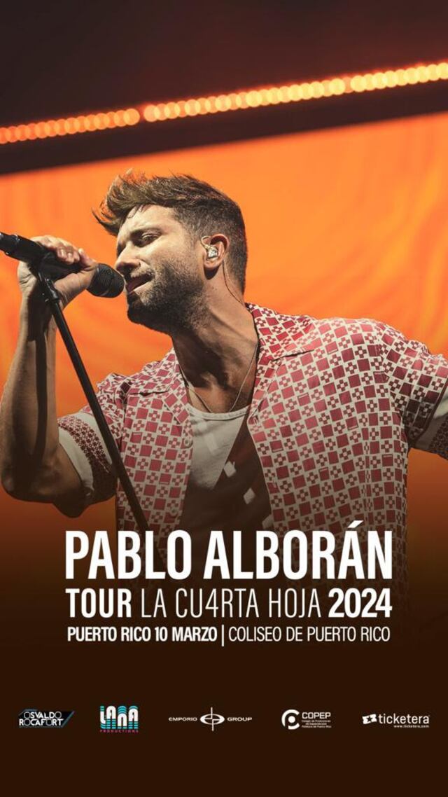 Pablo Alborán regresa al Coliseo de Puerto Rico