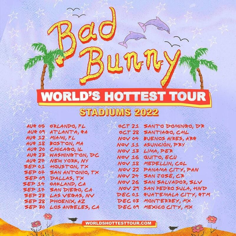 Bad Bunny anuncia gira mundial, visitará Monterrey y CDMX. / Foto: Cortesía