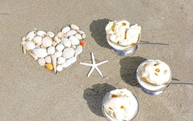 Frozen Yogurt de Rum Raisin para despedir el verano
