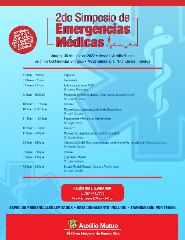 Hospital Auxilio Mutuo celebra Segundo Simposio Educativo de Emergencias Médicas