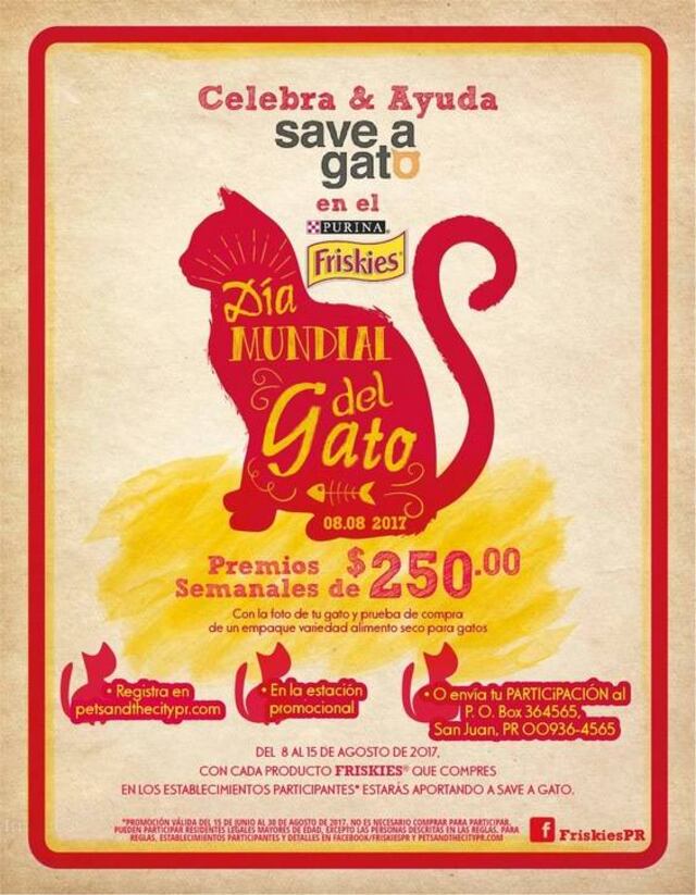 Friskies celebrará el Día Mundial del Gato con donación
