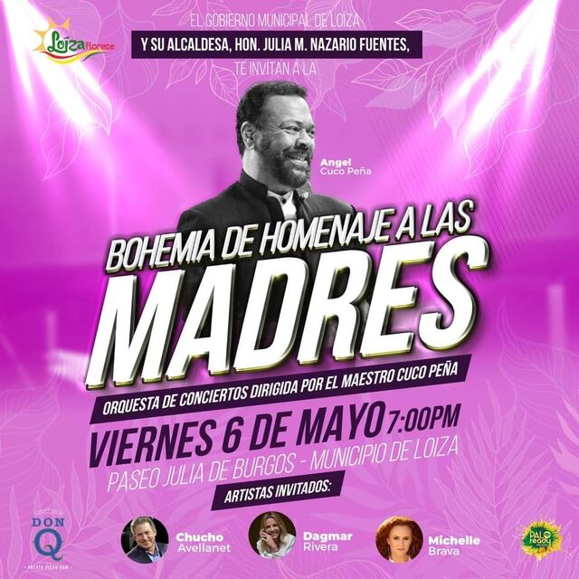 Orquesta de Cucco Peña le cantará a las madres en una bohemia