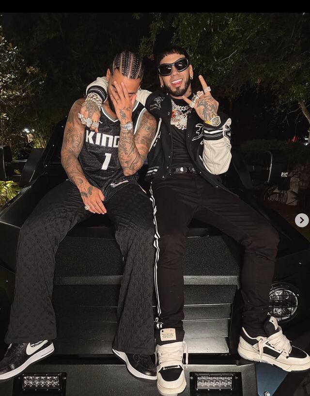 Anuel y Maluma se comparan con una foto de Ricky Martin y Chayanne