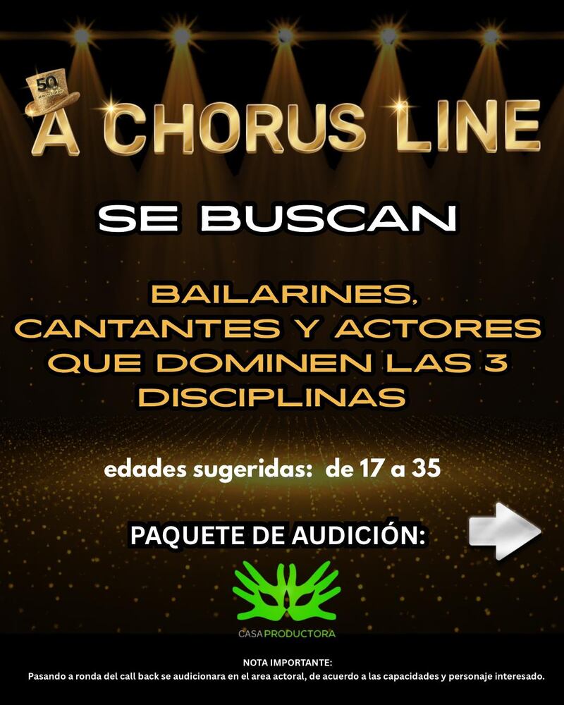 Musical 'Chorus Line' en Puerto Rico.
