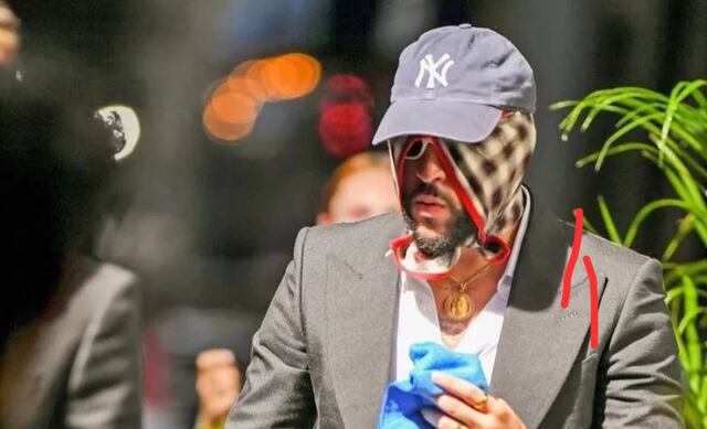 Captan a Bad Bunny paseando con la cara tapada en Nueva York