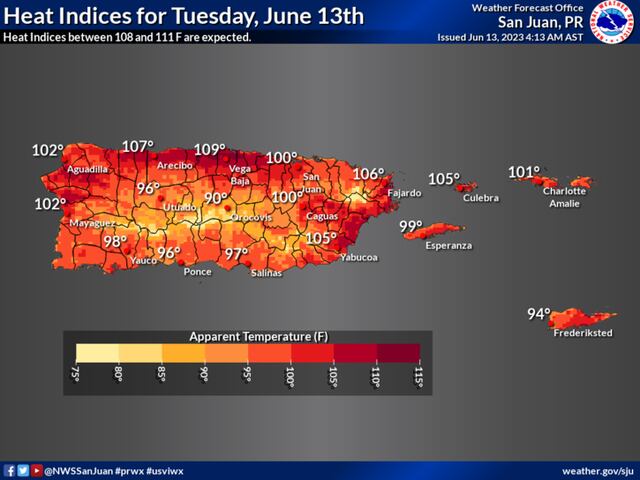 Emiten para este martes otra advertencia de calor