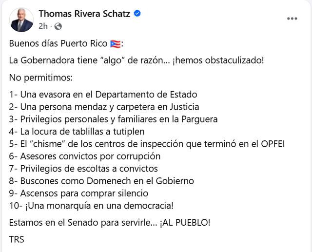 Pica y se extiende la pugna: Rivera Schatz defiende su “obstrucción” y arremete contra la gobernadora y su equipo de trabajo