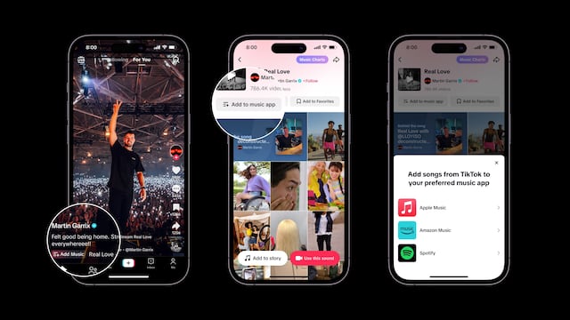TikTok permitirá guardar las canciones que descubras en la aplicación directamente a Spotify