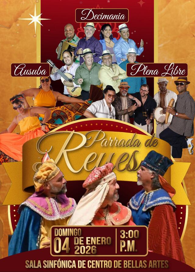 “Parranda de Reyes” reunirá plena, trova y bomba en el Centro de Bellas Artes de Santurce