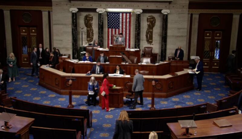 El pleno de la Cámara de Representantes de Estados Unidos al inicio de la votación.