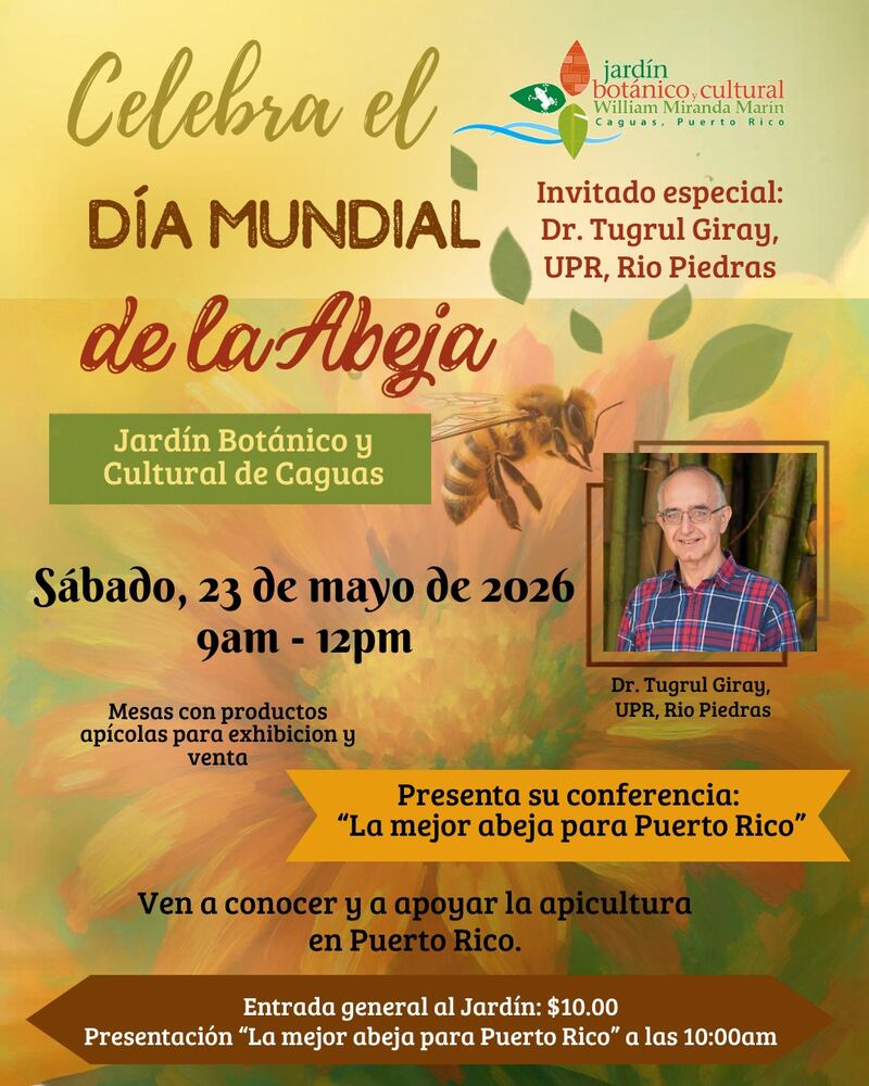 El doctor Tugrul Giray la presentará en el Jardín Botánico y Cultural de Caguas el 23 de mayo de 2026 (Suministrada)