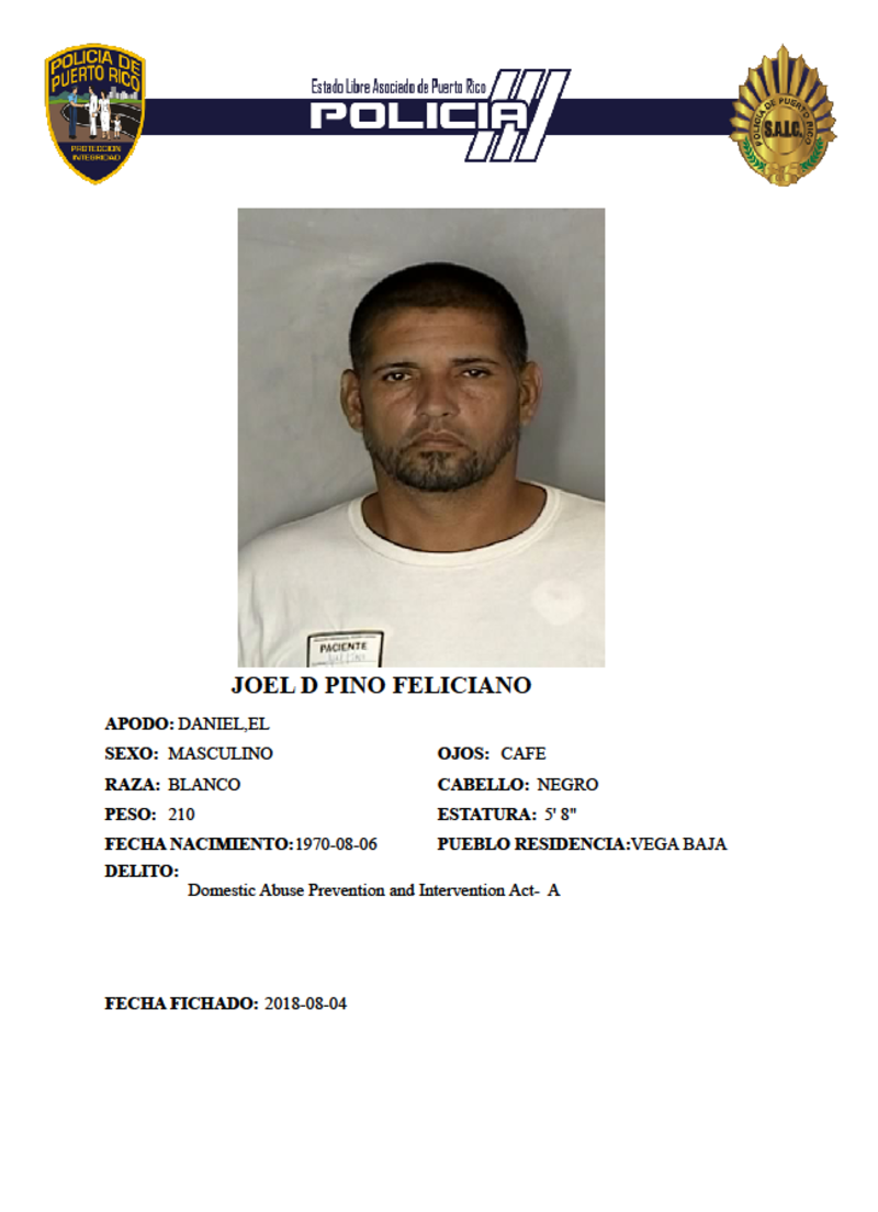 Joel Daniel Pino Feliciano contaba con expediente criminal previo por fraude y apropiación ilegal.