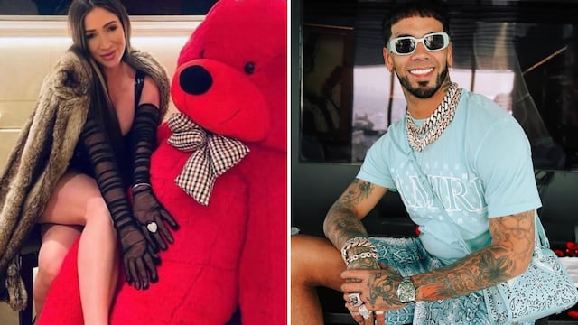 Anuel sorprende a su novia lanzando flores desde un helicóptero al mar