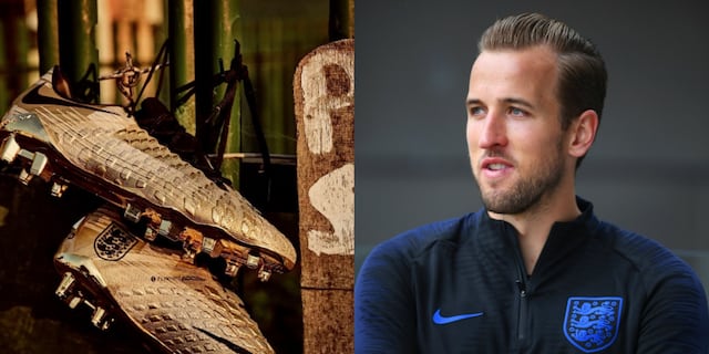 Harry Kane jugará con tenis dorados, en honor a su bota de oro del Mundial