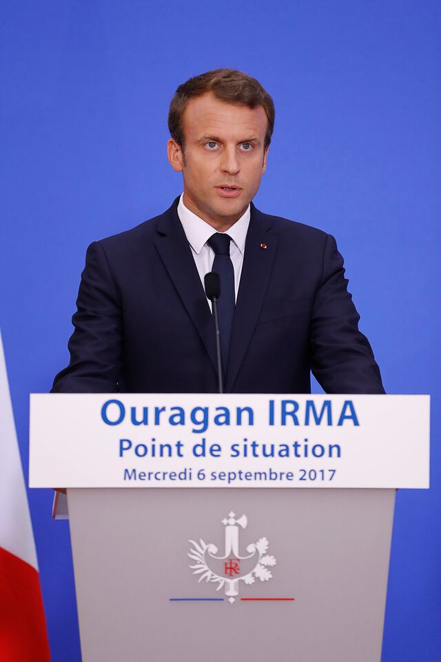 Macron visitará los territorios franceses del Caribe devastados por el huracán Irma